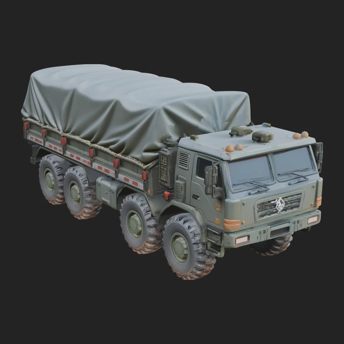Military Cargo Truck Model Design 5