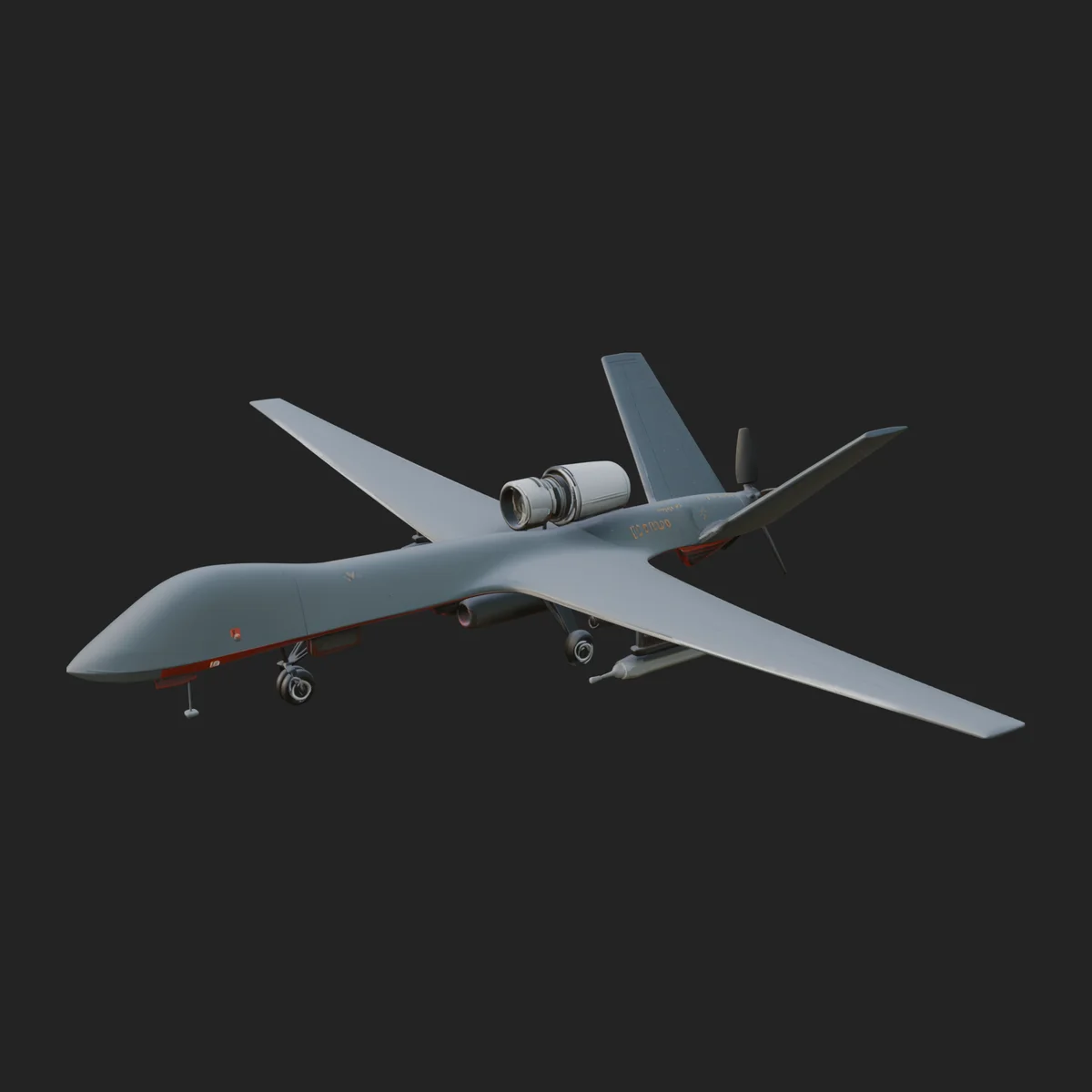 Military Drone Aircraft Model Design 13