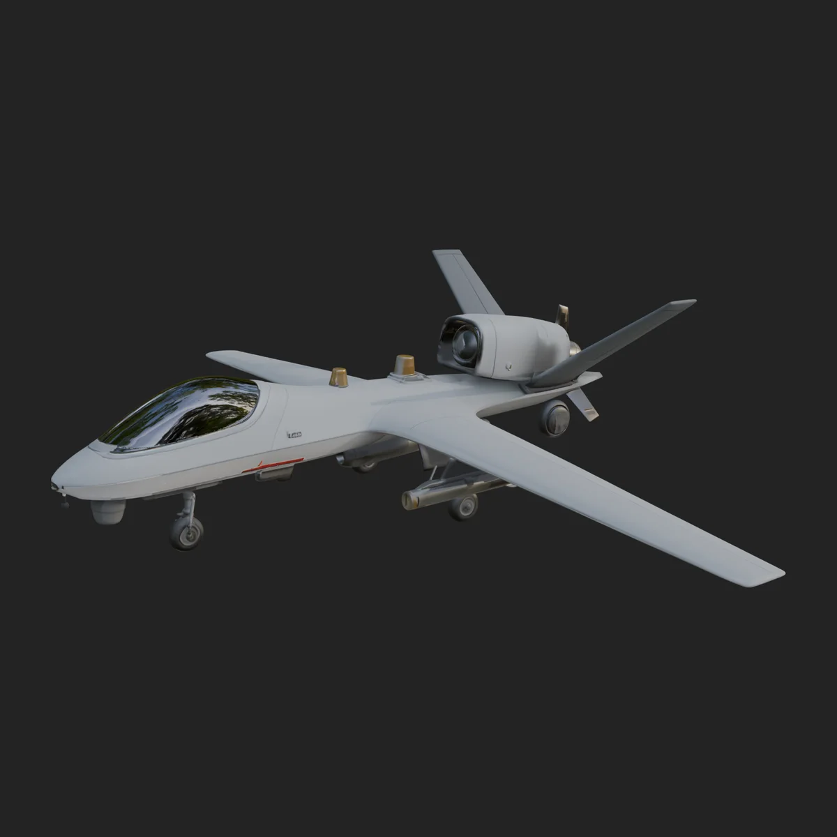 Military Drone Aircraft Model Design 14