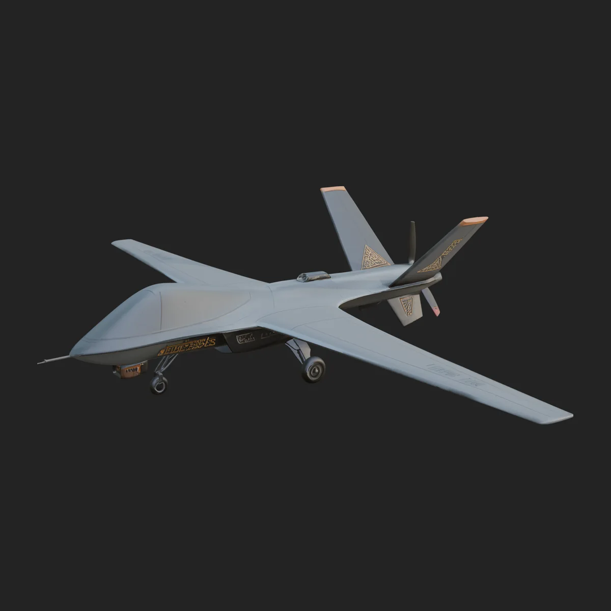 Military Drone Aircraft Model Design 2