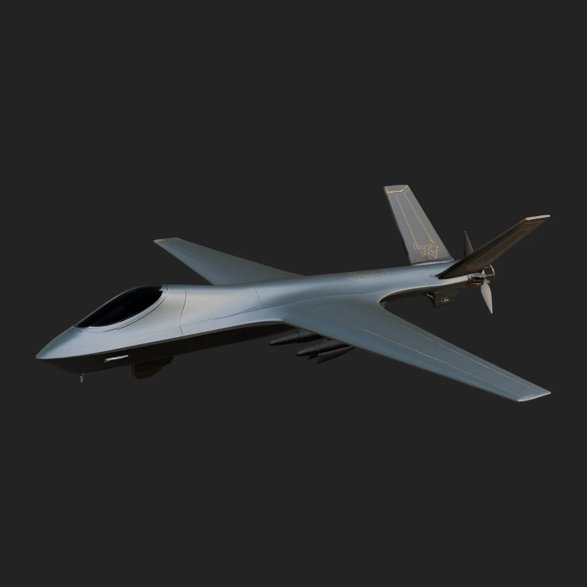 Military Drone Aircraft Model Design 26