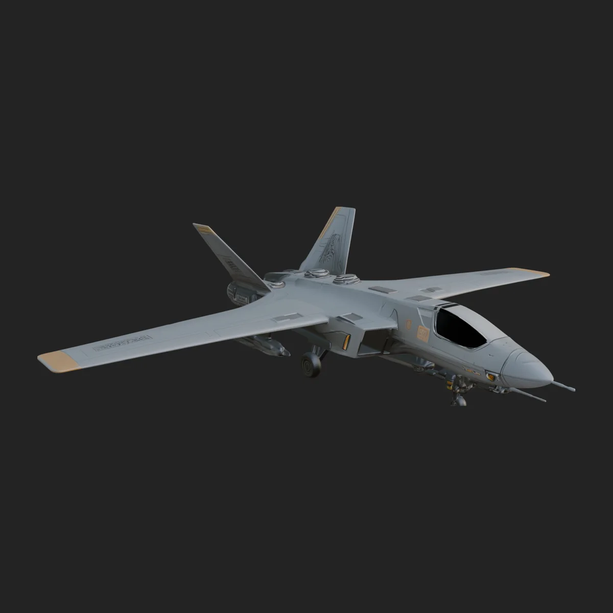 Military Drone Aircraft Model Design 3