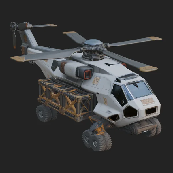 Military Helicopter Model Design 10