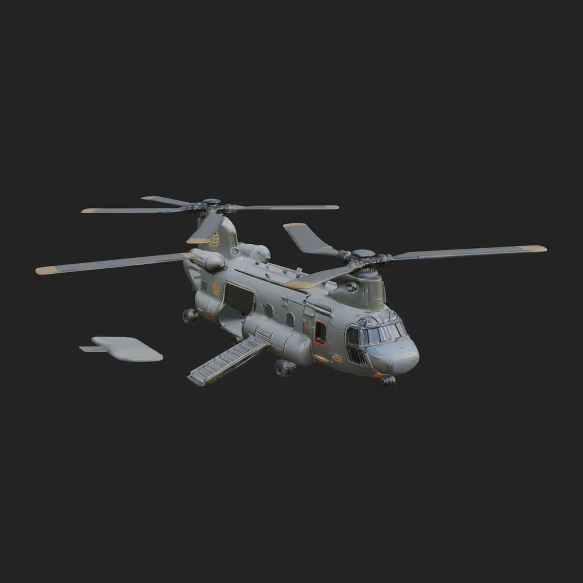 Military Helicopter Model Design 12