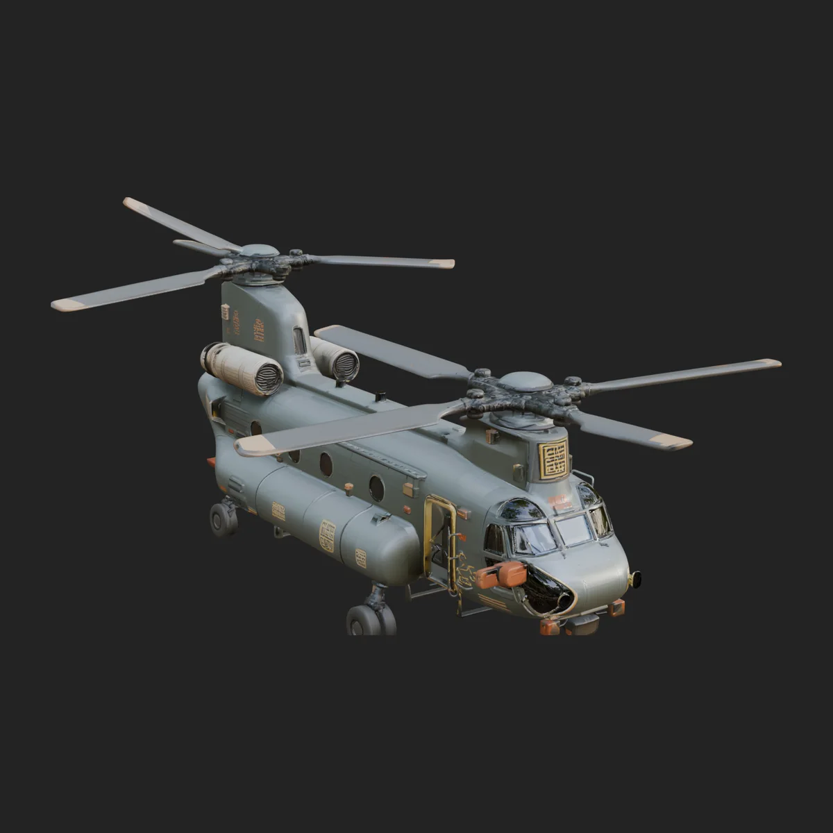Military Helicopter Model Design 13