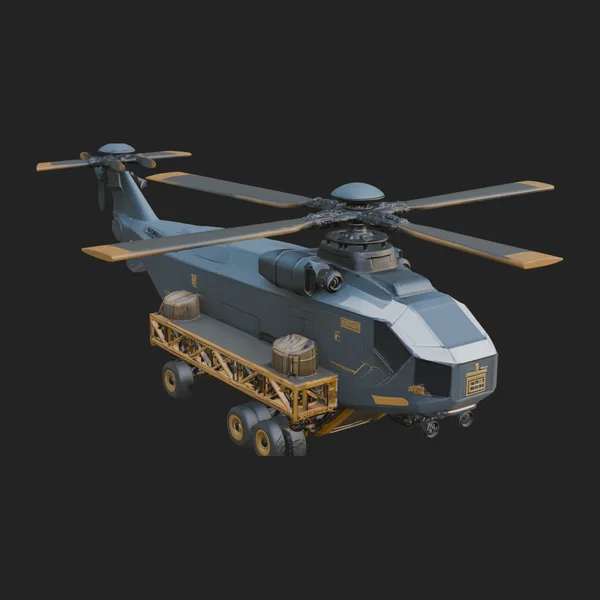 Military Helicopter Model Design 14