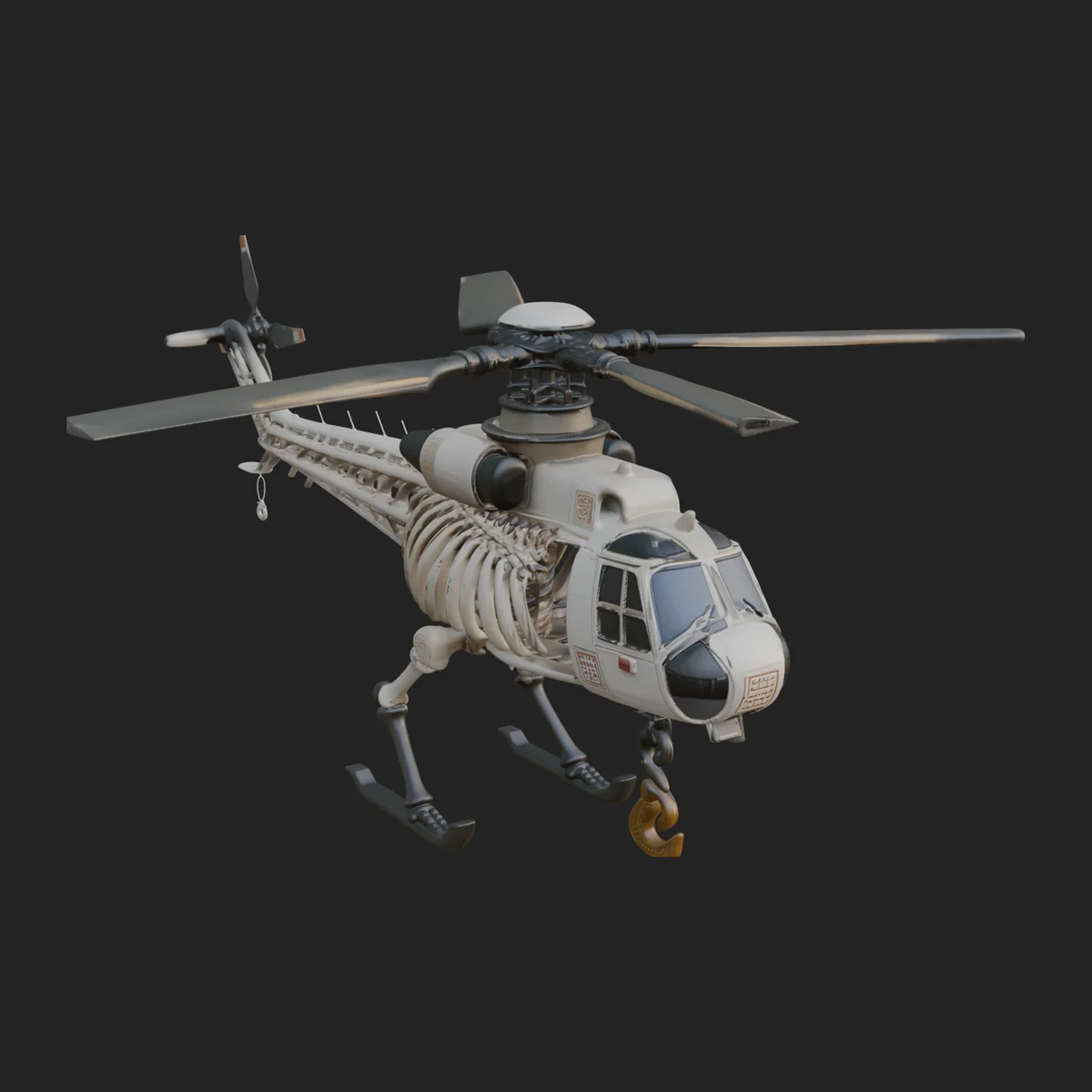 Military Helicopter Model Design 16