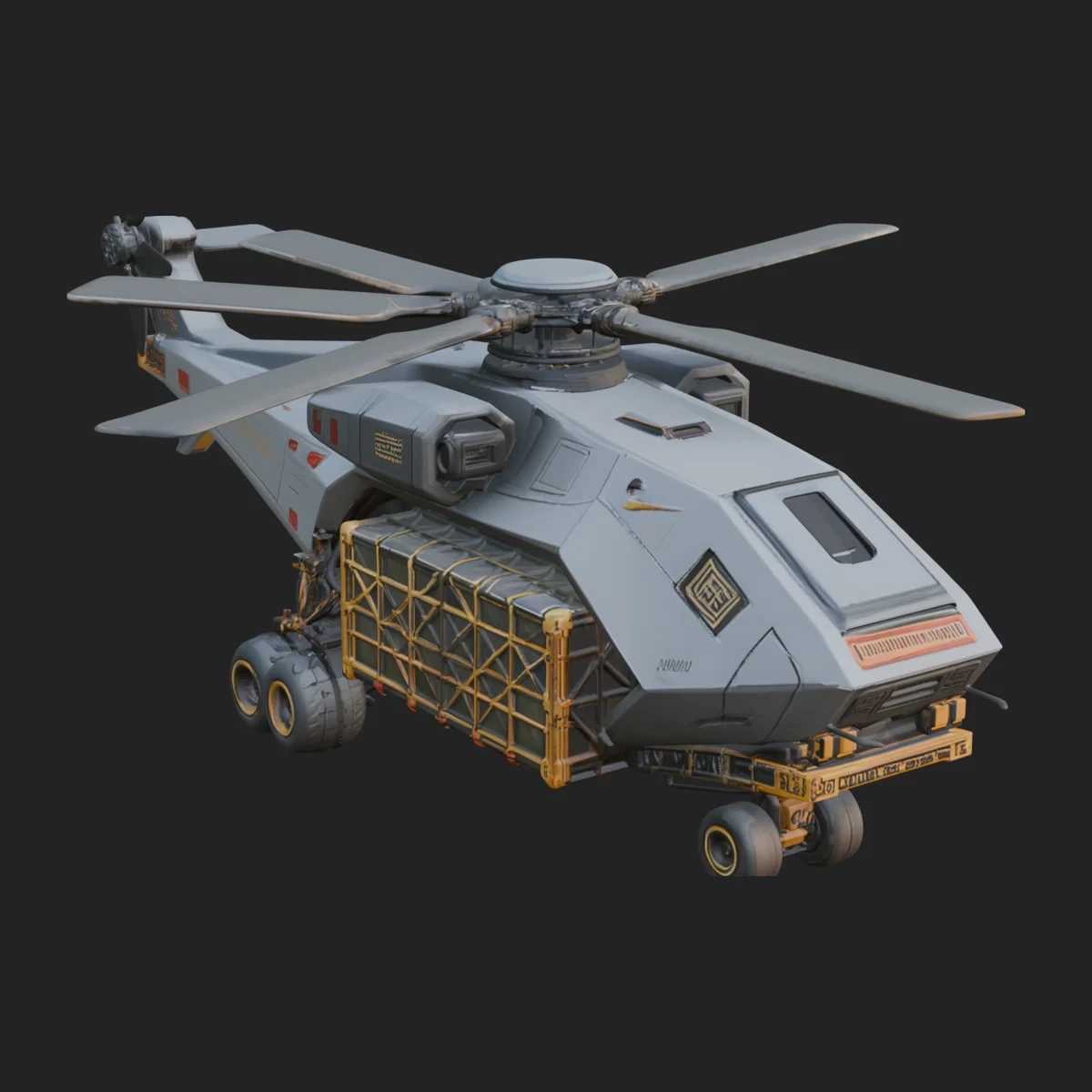 Military Helicopter Model Design 17