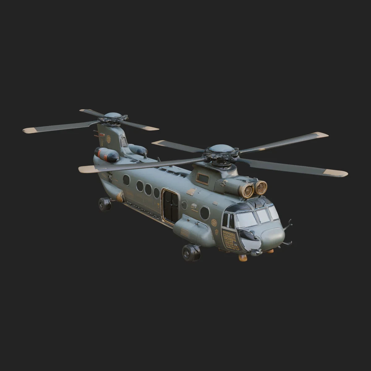 Military Helicopter Model Design 19
