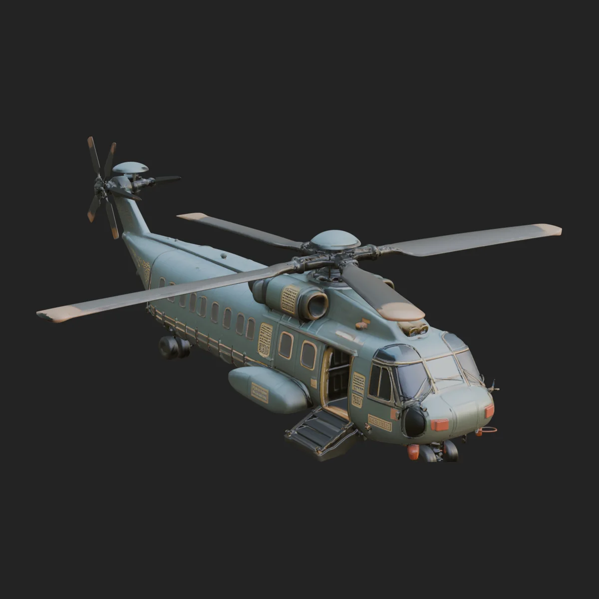 Military Helicopter Model Design 20