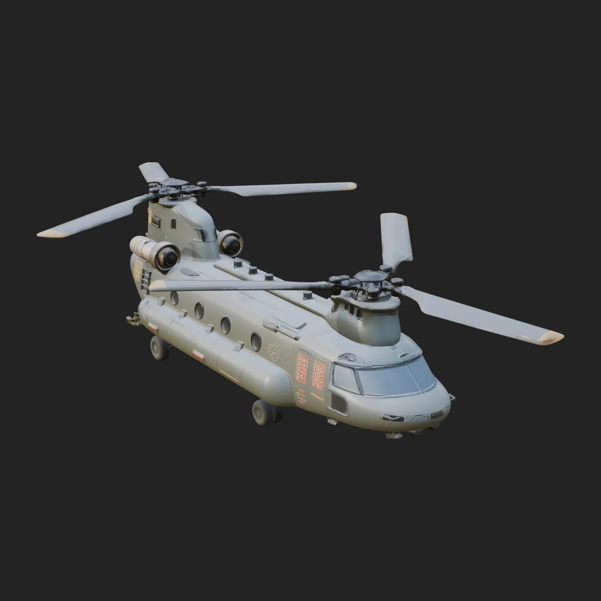Military Helicopter Model Design 22
