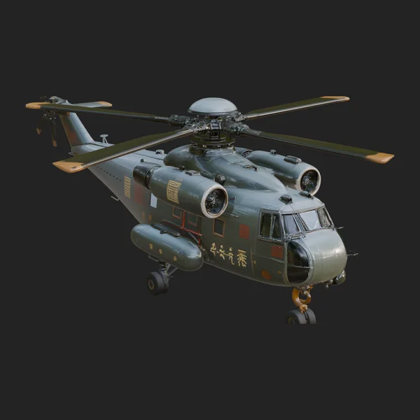 Military Helicopter Model Design 3