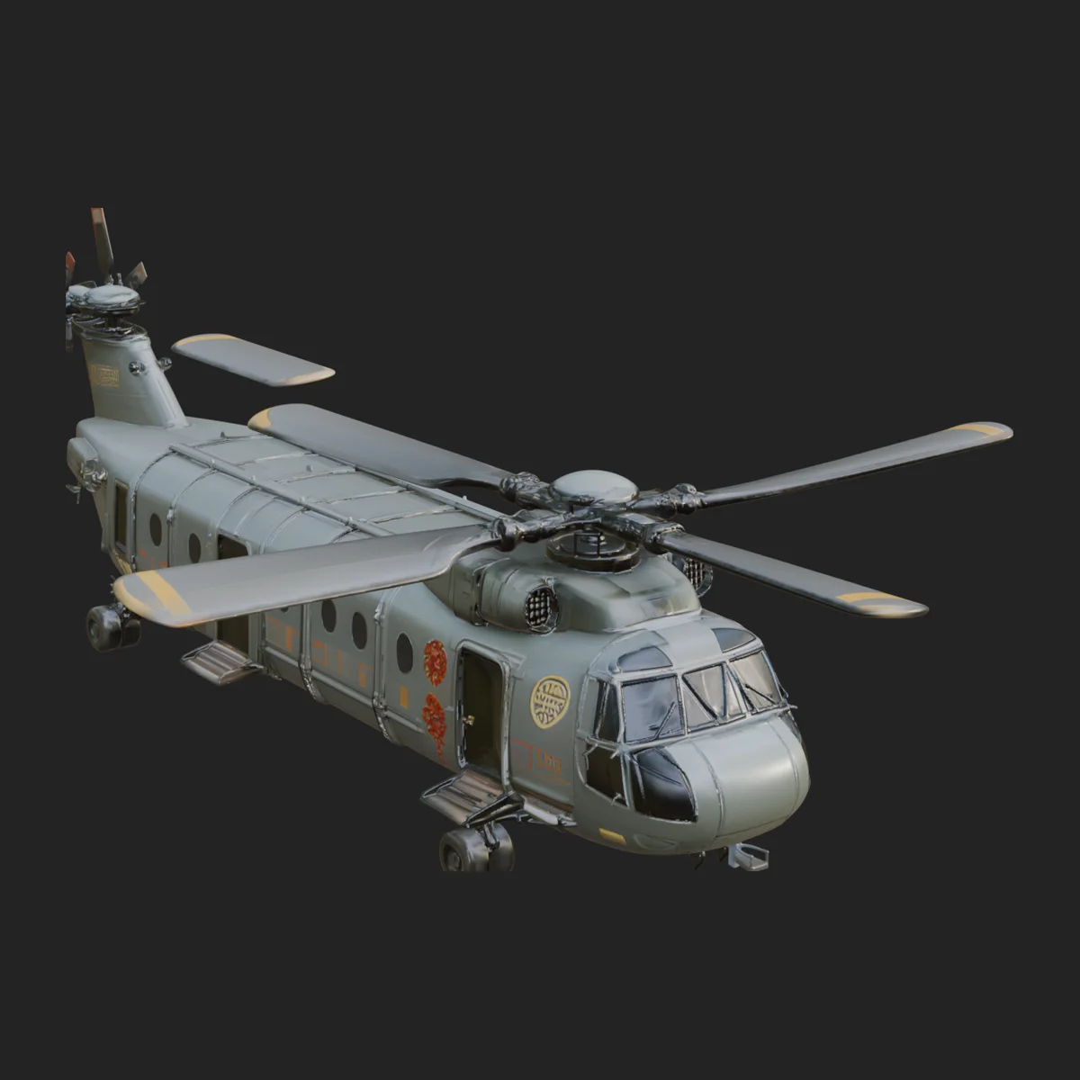 Military Helicopter Model Design 5