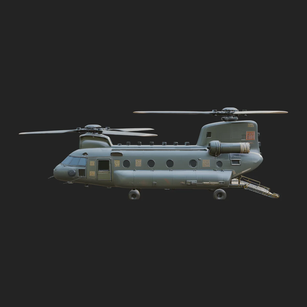 Military Helicopter Model Design 6