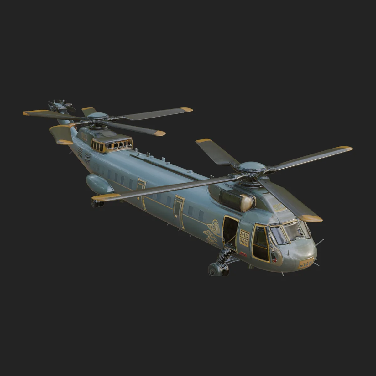 Military Helicopter Model Design 7