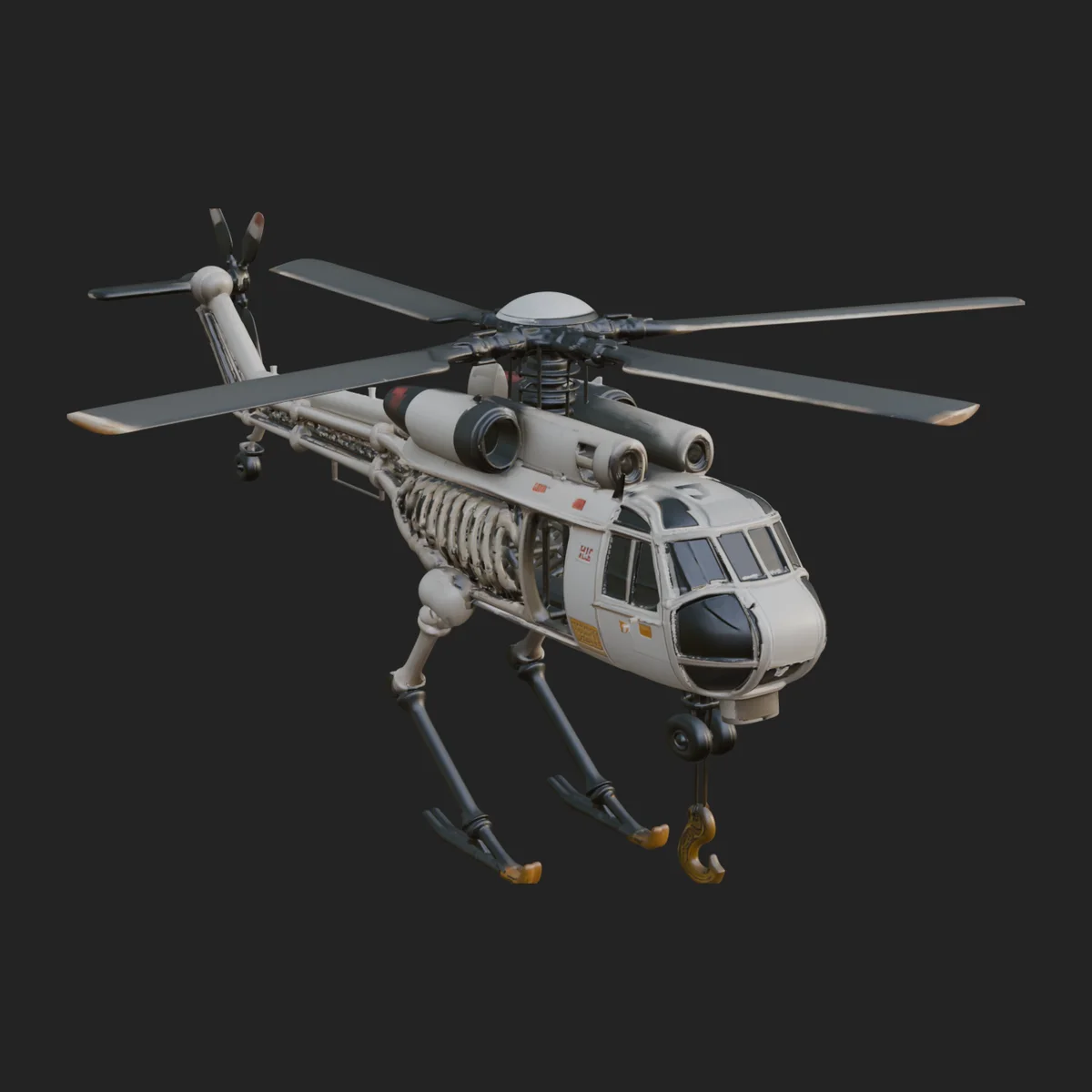 Military Helicopter Model Design 8