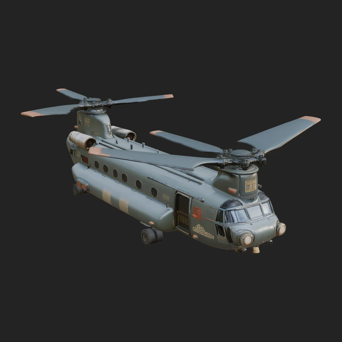 Military Helicopter Model Design 9