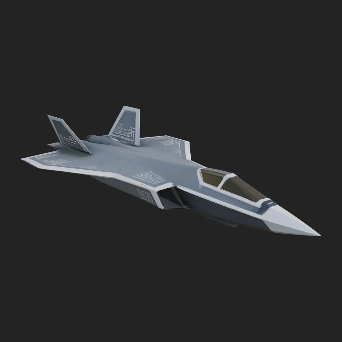 Military Jet Fighter Model Design 11