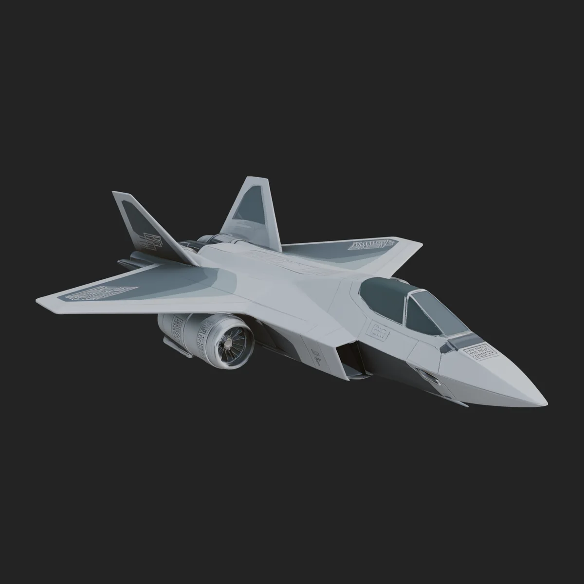 Military Jet Fighter Model Design 4
