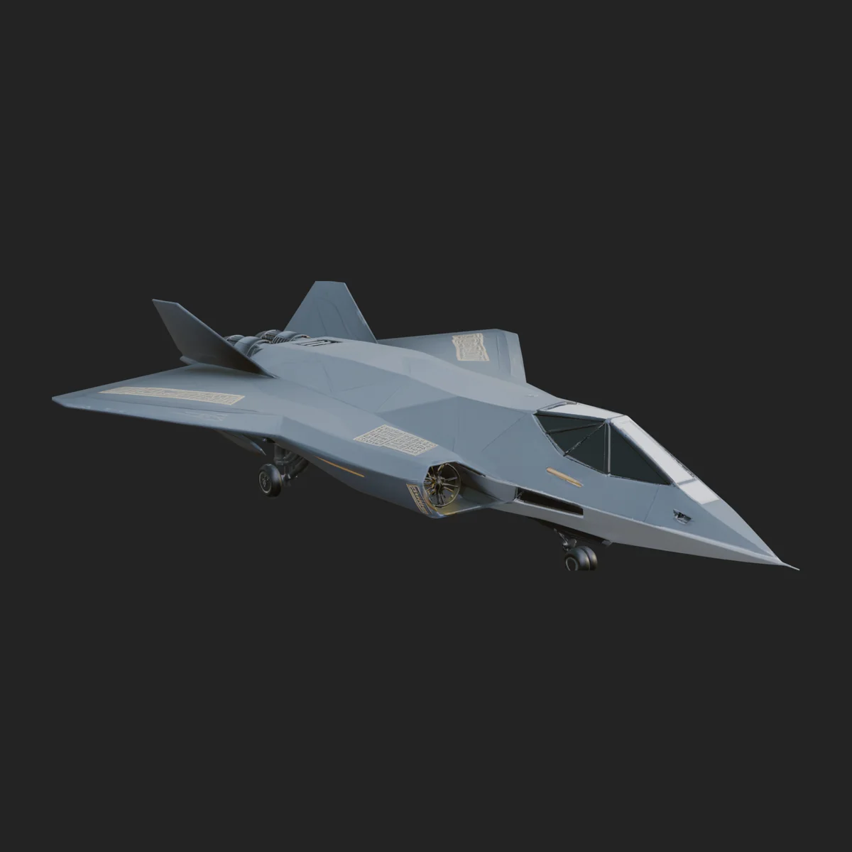 Military Jet Fighter Model Design 45