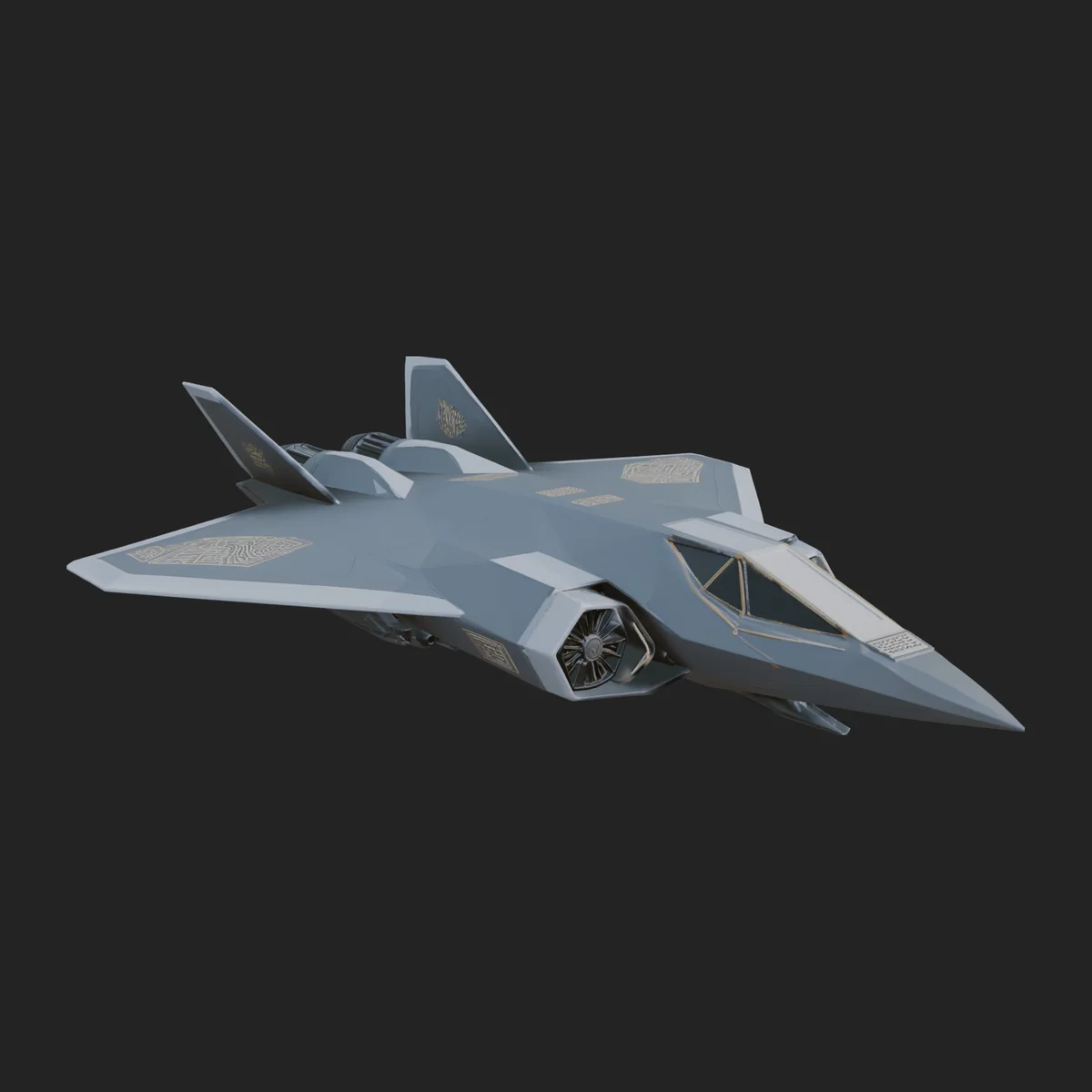 Military Jet Fighter Model Design 58