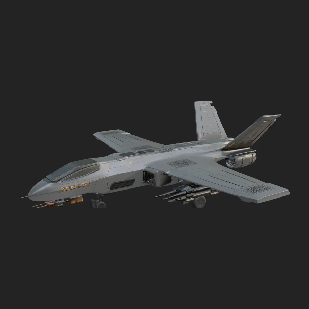 Military Jet Fighter Model Design 61