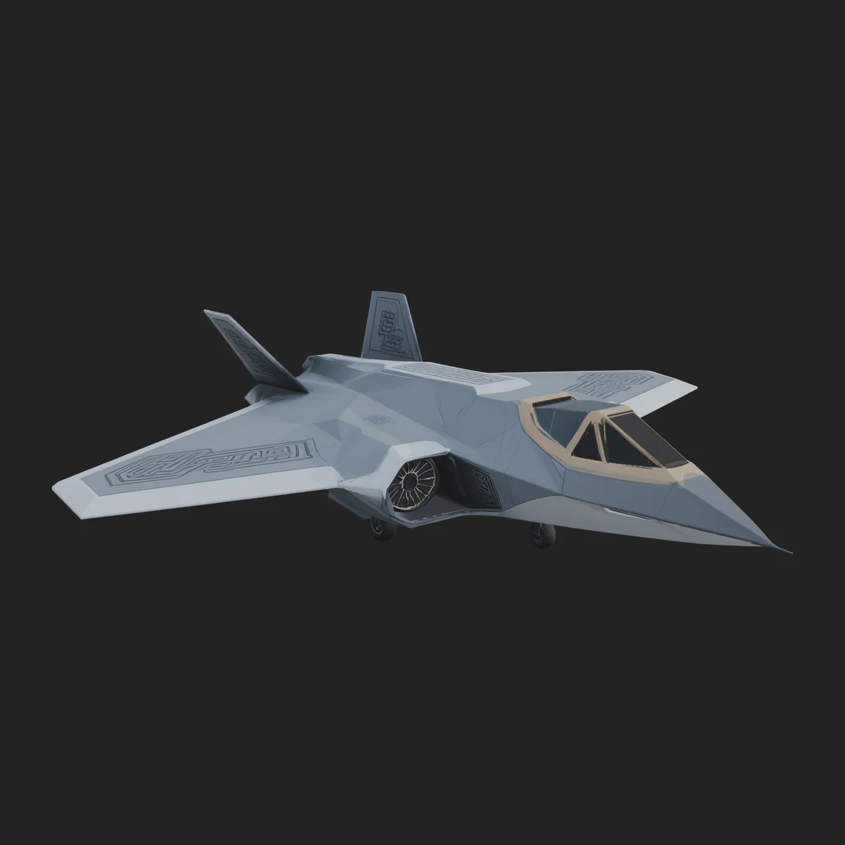 Military Jet Fighter Model Design 63