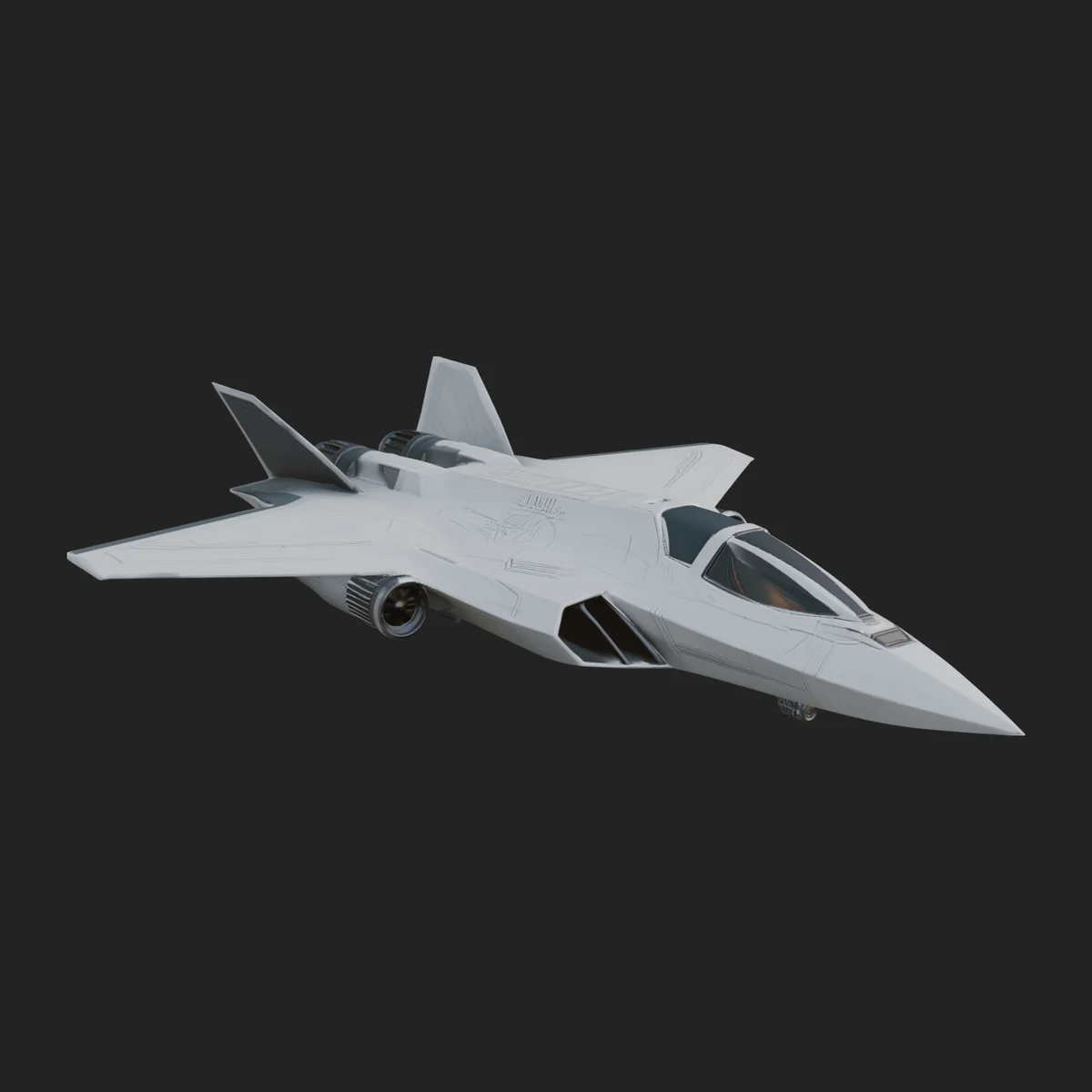 Military Jet Fighter Model Design 65