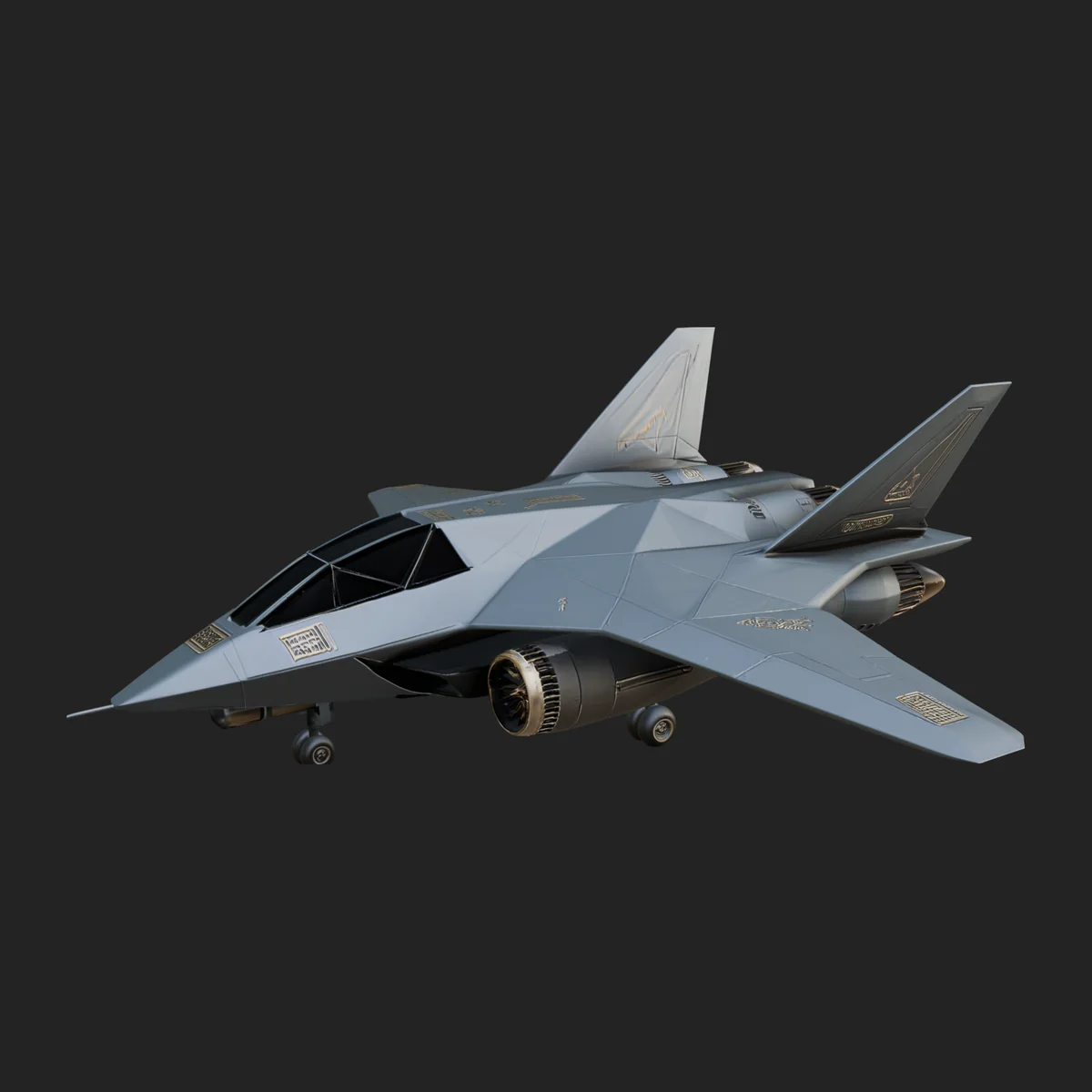 Military Jet Fighter Model Design 8