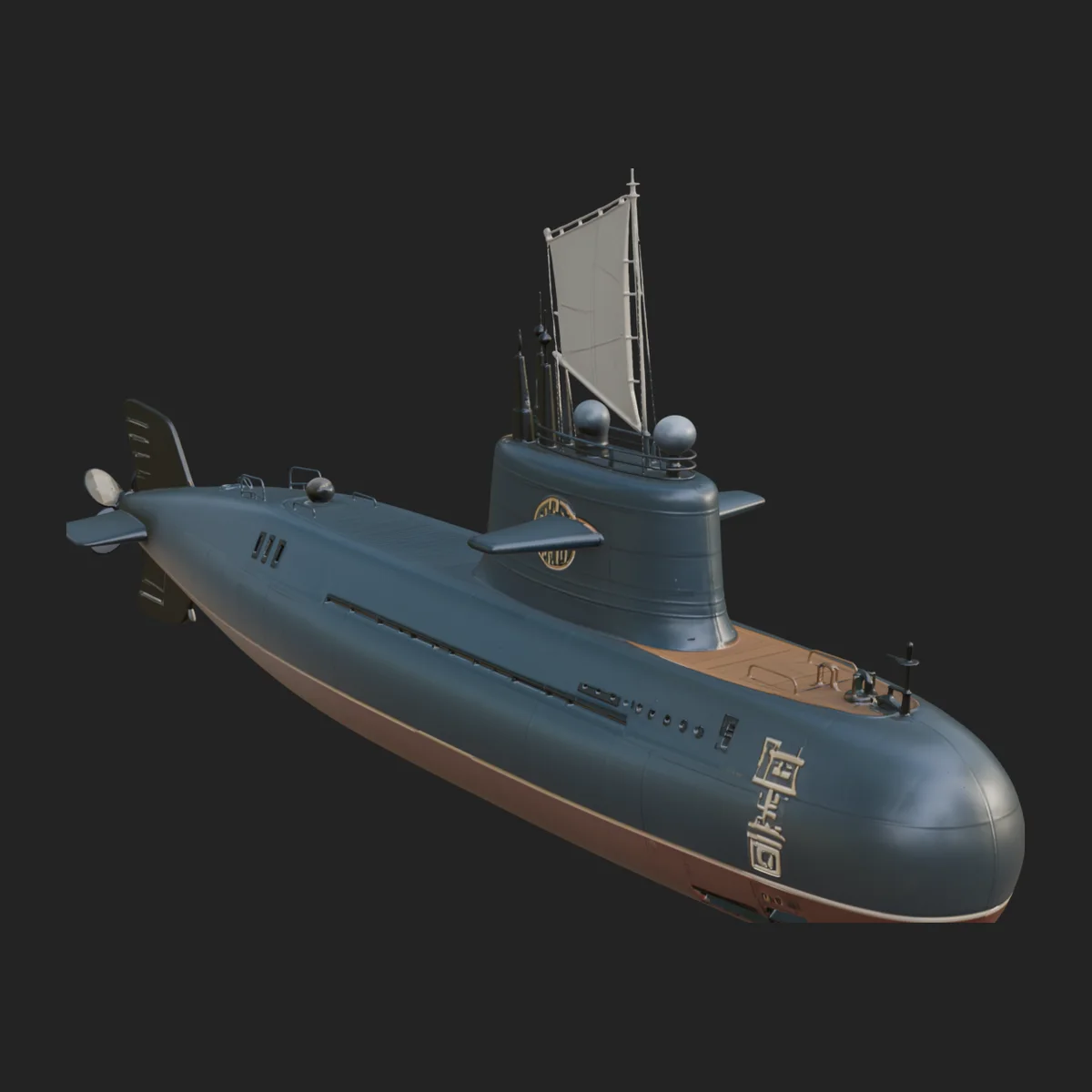 Military Submarine Model Design 16