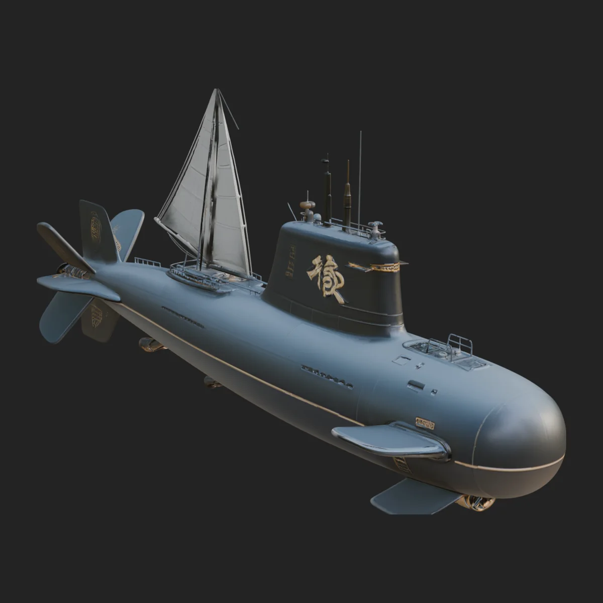 Military Submarine Model Design 18