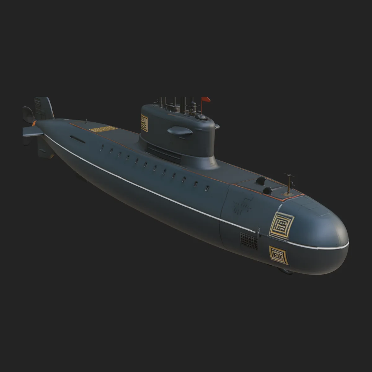 Military Submarine Model Design 19