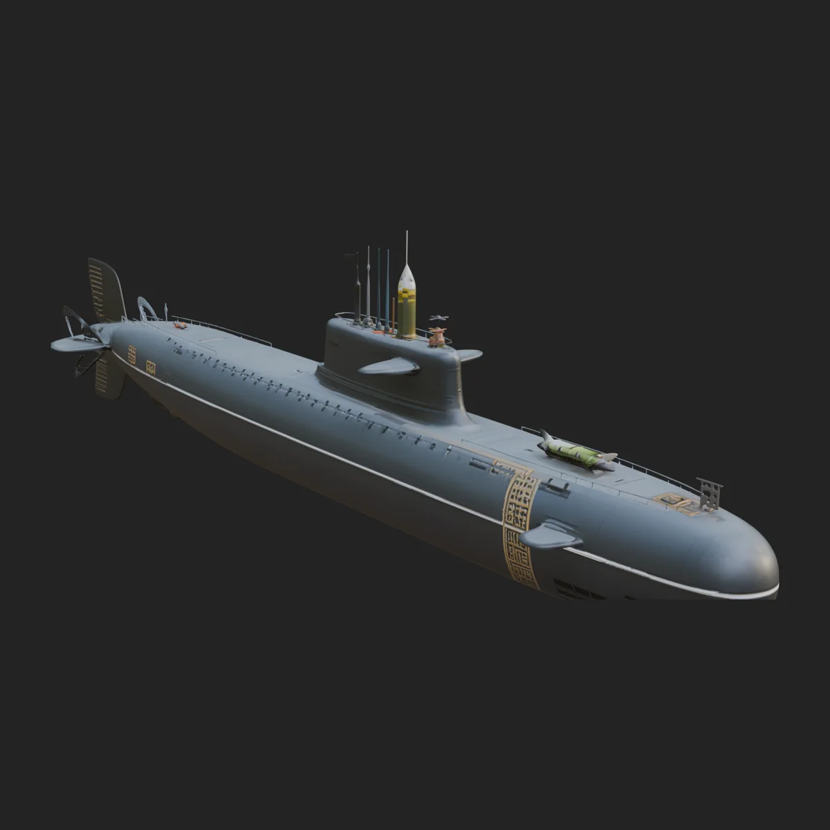 Military Submarine Model Design 22