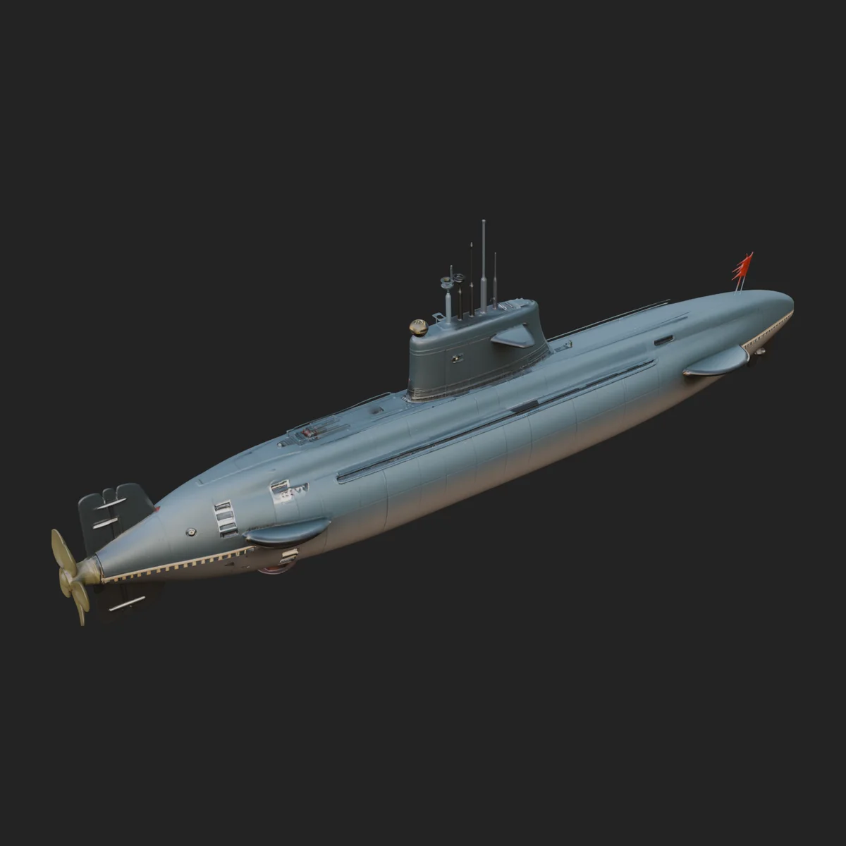Military Submarine Model Design 23
