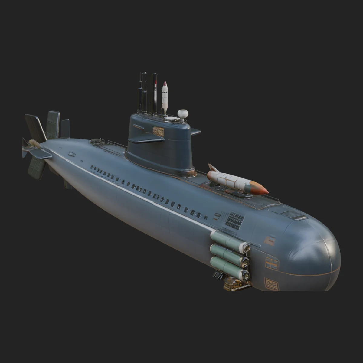 Military Submarine Model Design 25