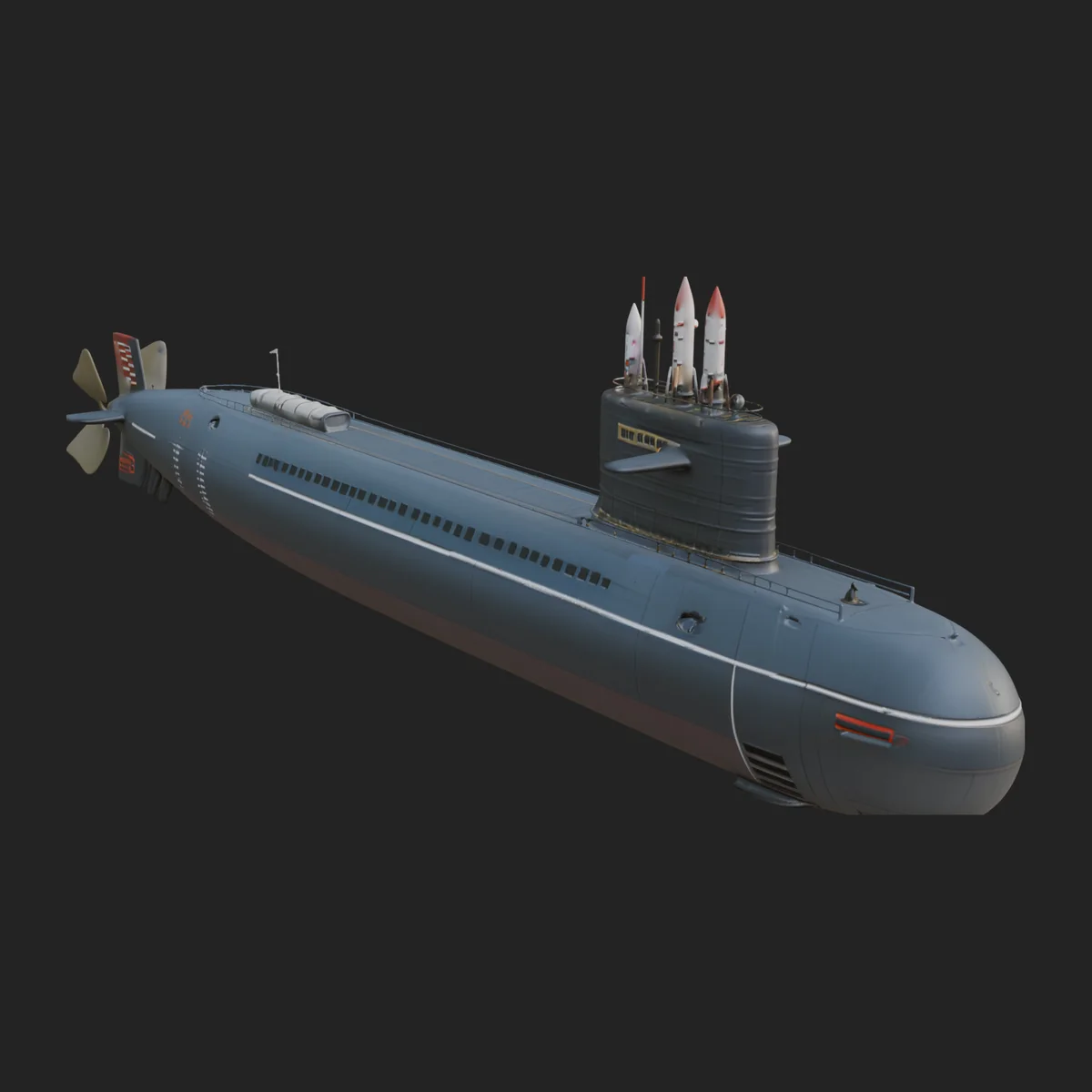 Military Submarine Model Design 26