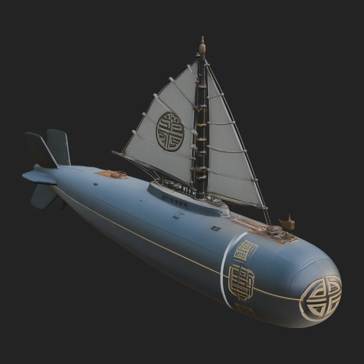 Military Submarine Model Design 32