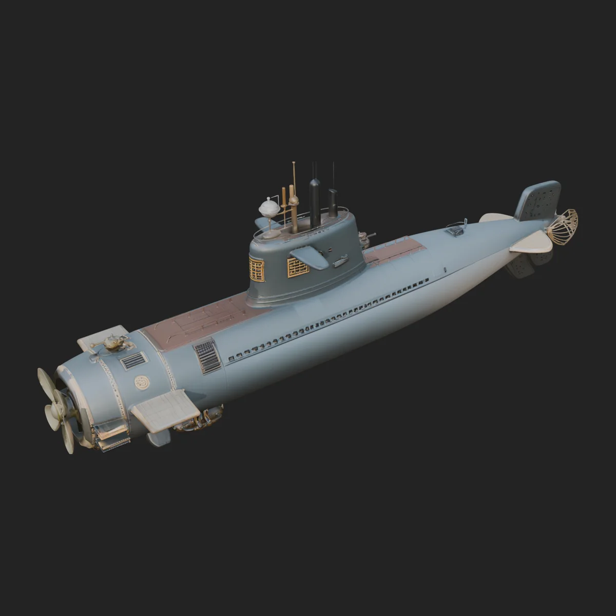 Military Submarine Model Design 33
