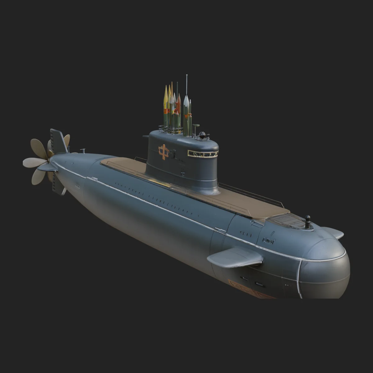 Military Submarine Model Design 34