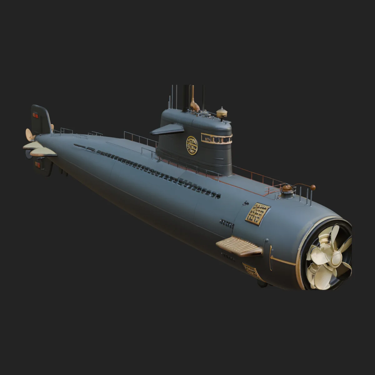 Military Submarine Model Design 36