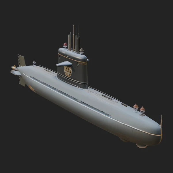 Military Submarine Model Design 38