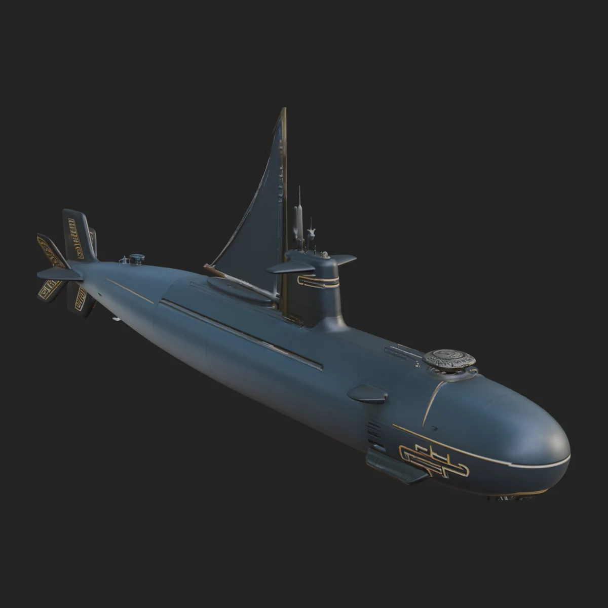 Military Submarine Model Design 40