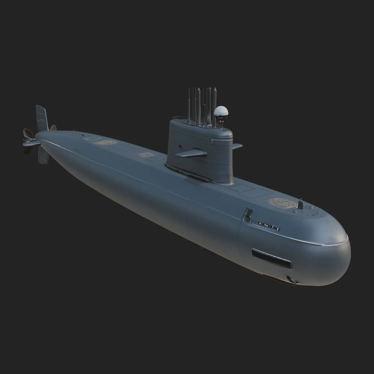 Military Submarine Model Design 5