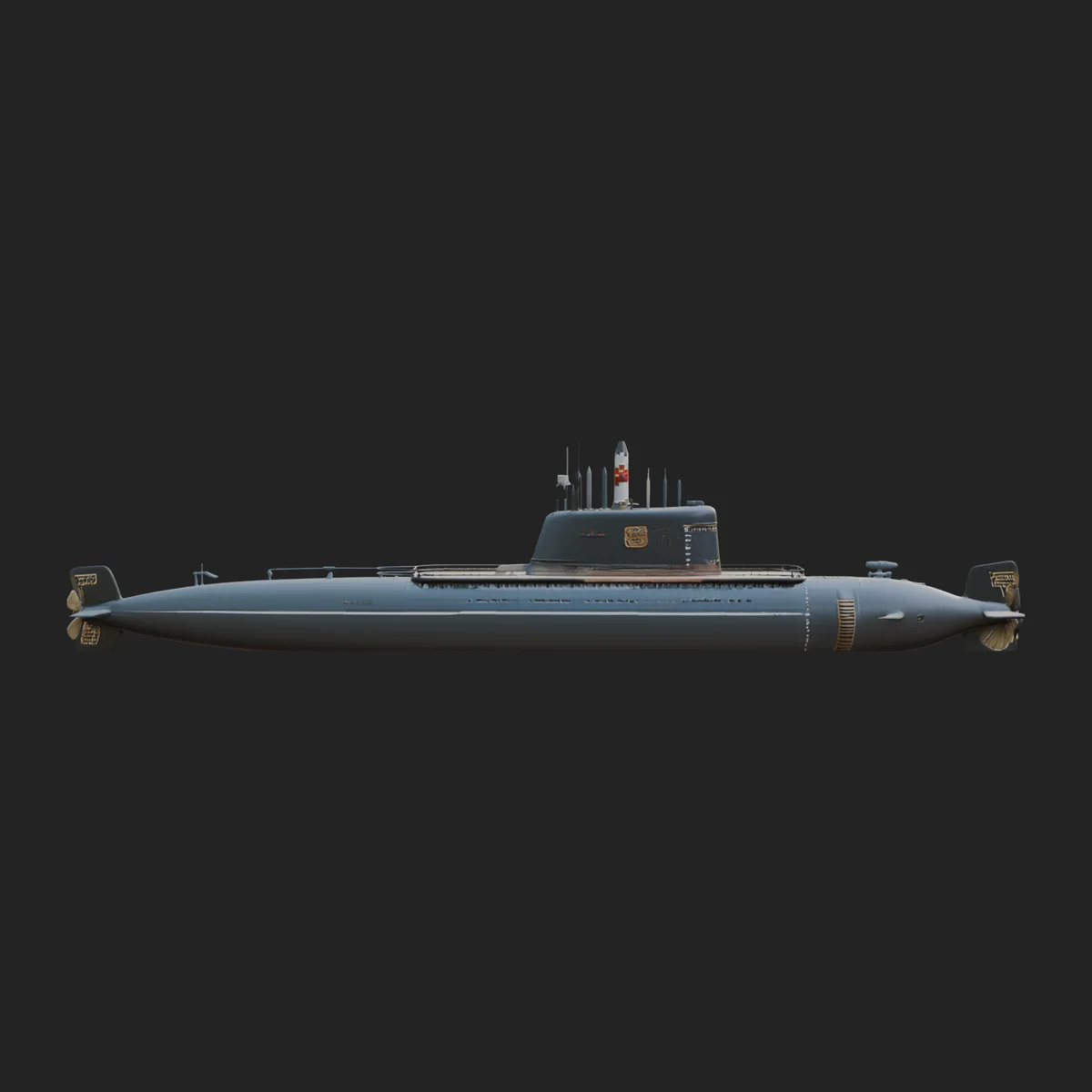 Military Submarine Model Design 9