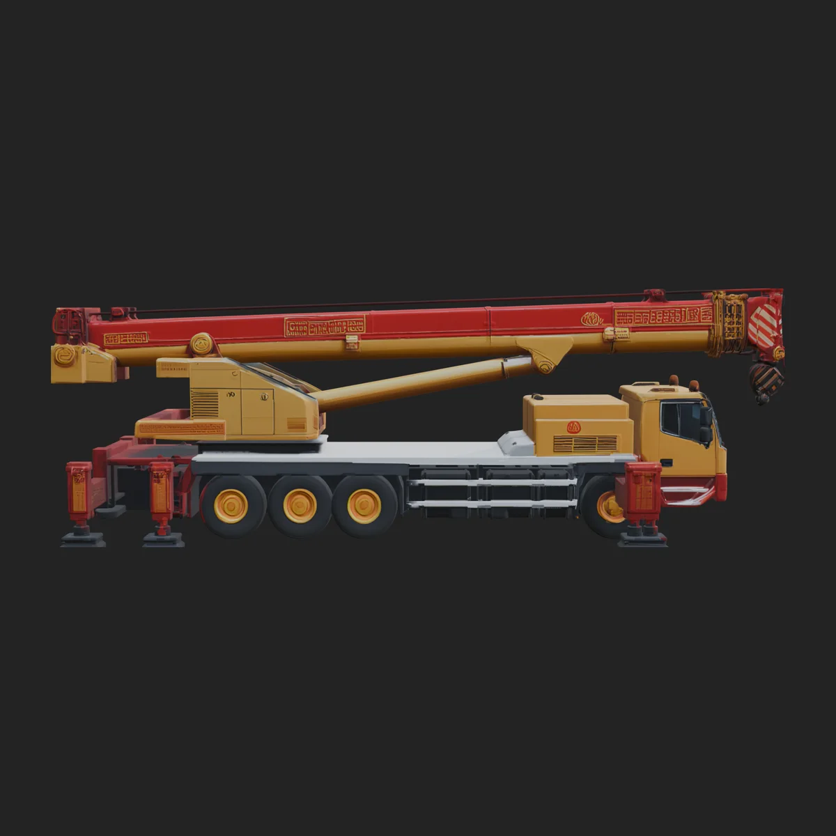 Mobile Crane Truck Model Design 1