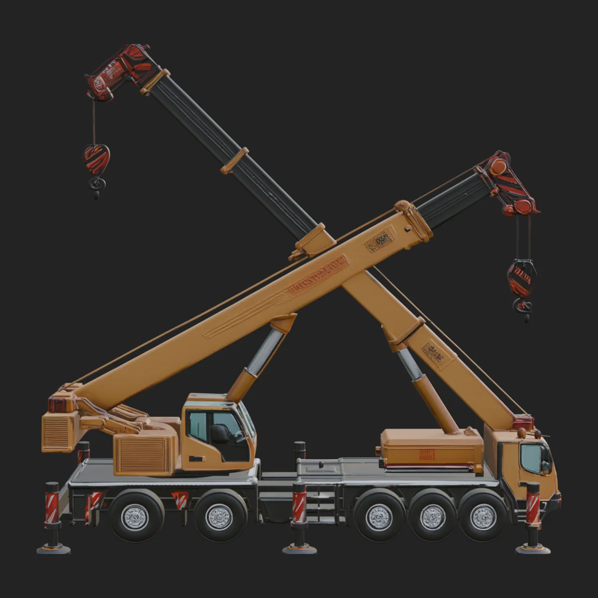 Mobile Crane Truck Model Design 3