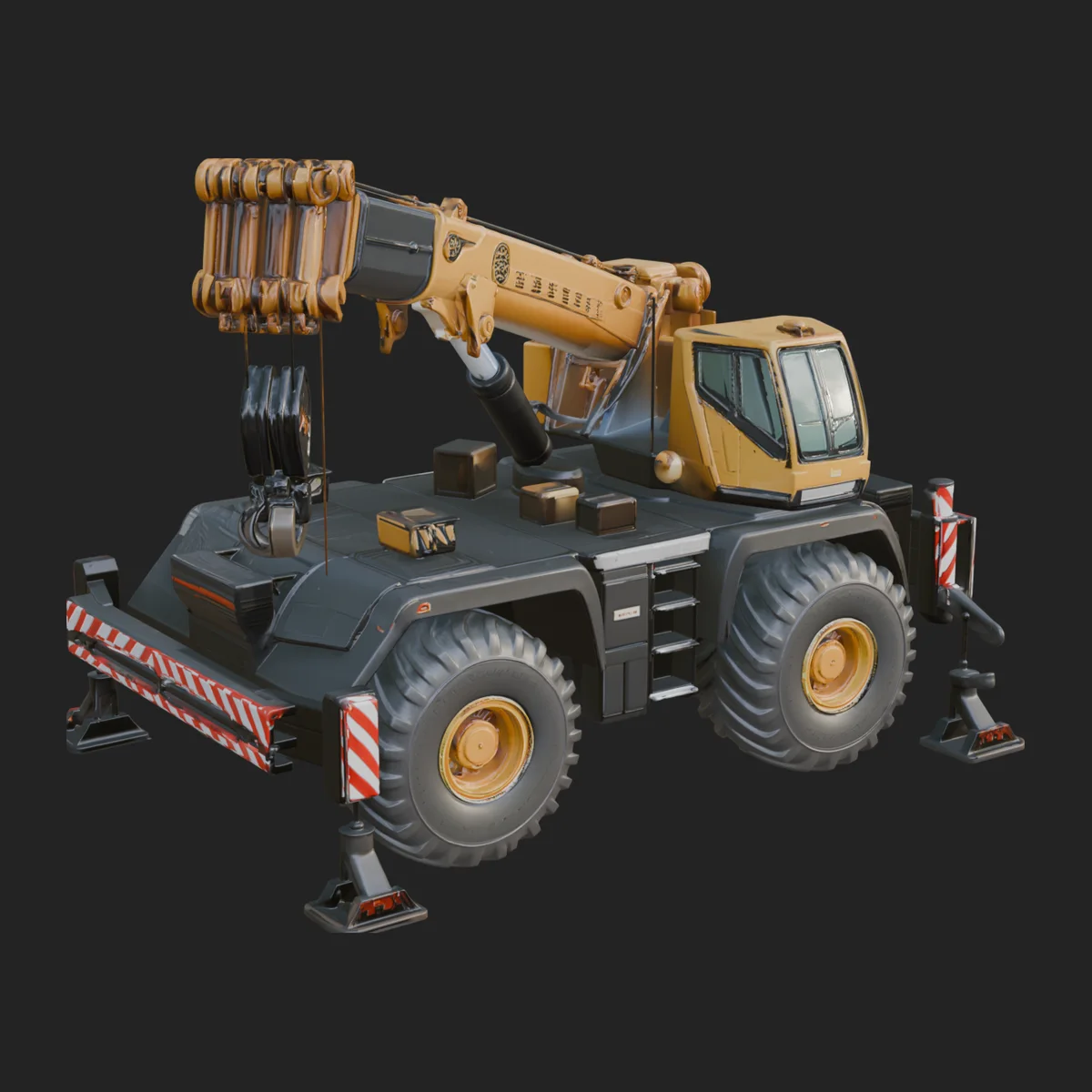 Mobile Crane Truck Model Design 7