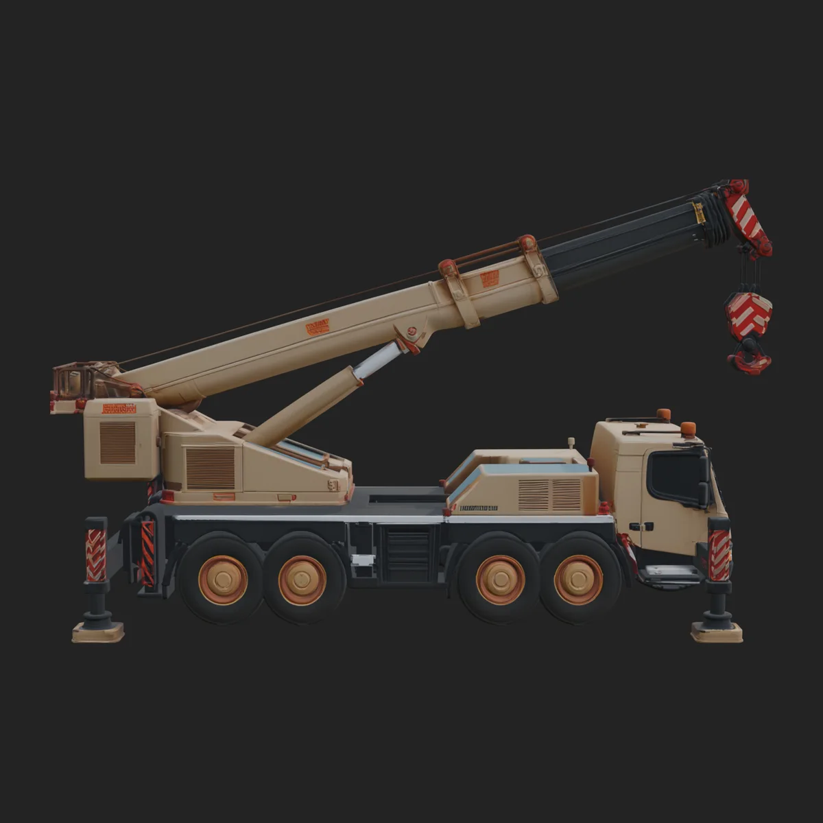 Mobile Crane Truck Model Design 8