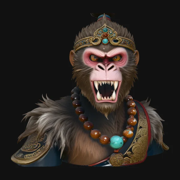 Monkey King Bust Statue Design 2