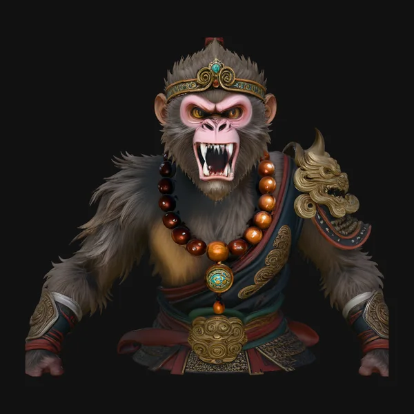 Monkey King Bust Statue Design 3